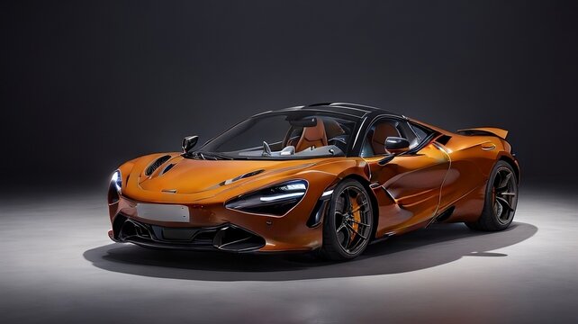 Sleek Supercar in the Spotlight, Generative AI