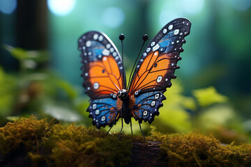 Fototapeta na wymiar potrait of beautiful butterfly in nature