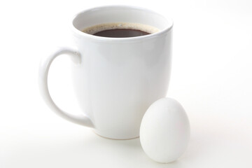 White coffee and egg