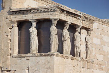 Obraz premium The acropolis hill. Caryatids