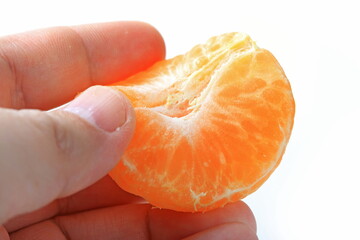 Red sliced mandarin