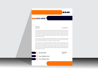 Modern Creative & Clean business Letterhead template in Abstract style design.