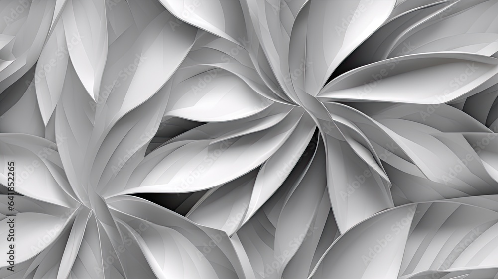 Poster an abstract white and silver light pattern with a gradient of gray, meticulously crafted to seamless