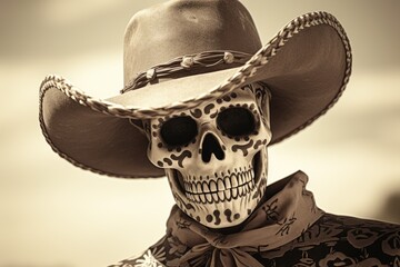 Mexican Bandit, A skeleton - obrazy, fototapety, plakaty