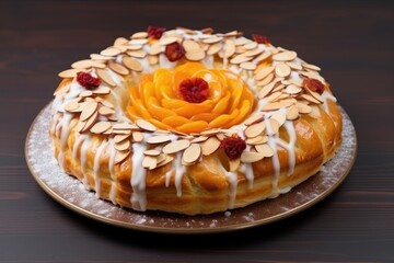 Spanish Christmas pastry, decorated