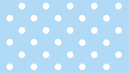 Blue seamless pattern with white polka dots