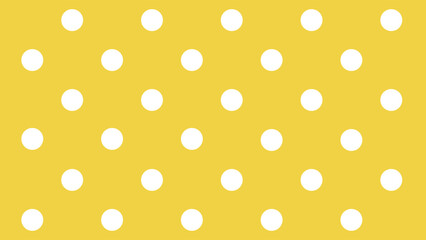 Yellow seamless pattern with white polka dots