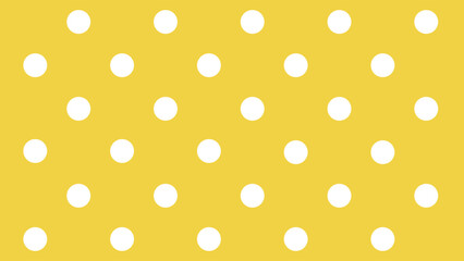 Yellow seamless pattern with white polka dots