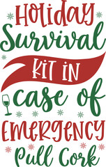Obraz premium Holiday survival kit in case of emergency pull cork