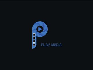 Play Media is a clean and unique P letter logo design that can easily fit with your businesses and companies. 