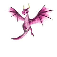 green dragon cartoon in a white background