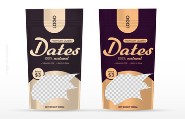 Food product disposable packaging isolated vector templates.