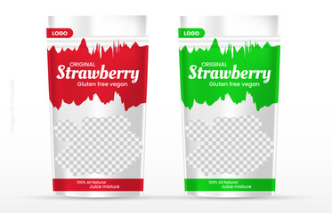 Food product disposable packaging isolated vector templates.