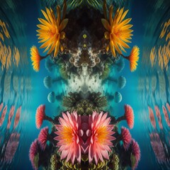 Fototapeta na wymiar Underwater Magical Garden Aquarium