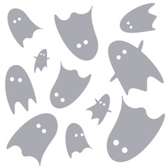 Cute Ghosts - Vector