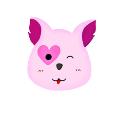 A pink dog