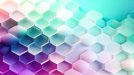 Obraz na płótnie Canvas abstract background with hexagons,3D Rendered Hexagonal Grid with Gradient Colors,abstract geometric background