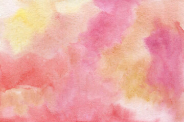 pink red-yellow watercolor background texture