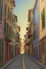street in the town Generative AI 