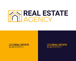 Yellow Color Real Estate Agency Logo