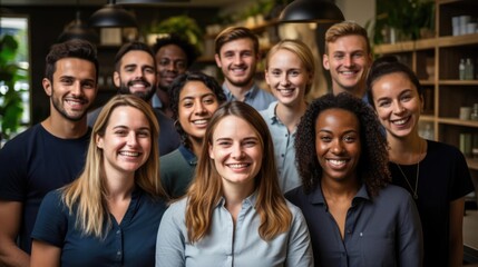 portrait of a technology developer team in happy workplace 