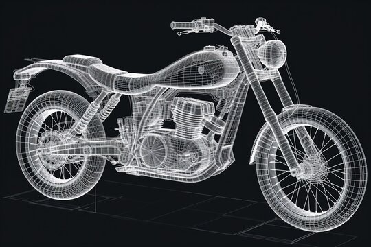 Design project of a sports bike. Motorbike