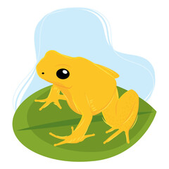 Isolated colored cute toad animal Vector