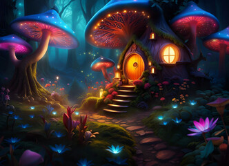 Illustration abstraite d'un monde magique.