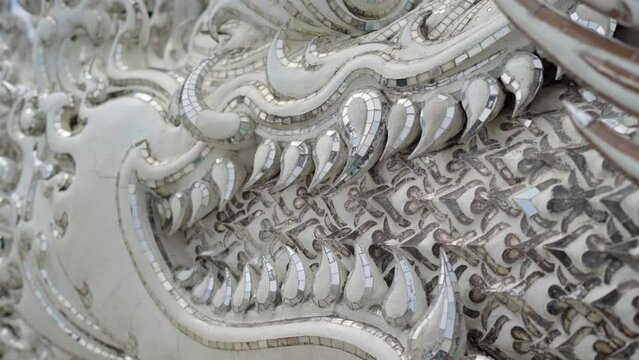 detail of Wat Rong Khun - White Temple in Chiang Rai, Thailand