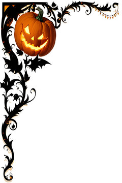 Halloween border frame transparent background