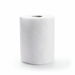 Toilet Paper Roll Isolated on White Background. Generative ai