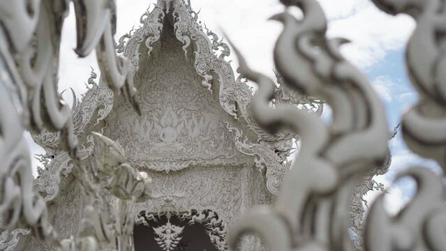 roof of the Wat Rong Khun - White Temple in chiang rai , thailand