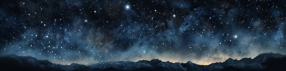 Naklejka premium An Illustration of Grainy Constellations in a Starry Night Sky