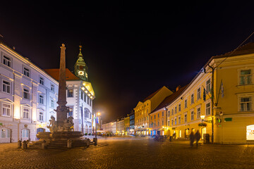 Fototapeta na wymiar Evening view of the streets of Ljubljana. Slovenia. High quality photo