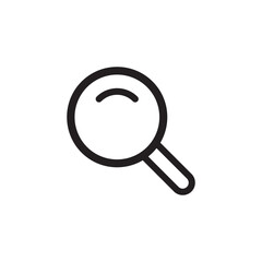 Magnifying icon. Magnify glass. Research, find icon vector. Lens, look magnifier. Search symbol illustration