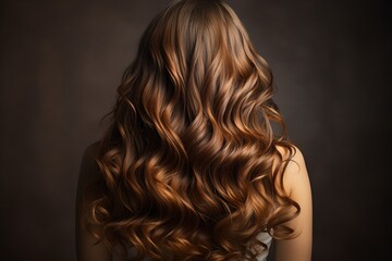 Fototapeta premium A young woman with beautiful hair, generative AI