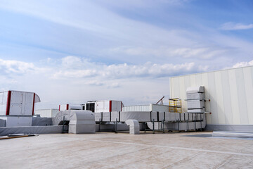 The air conditioning and ventilation system of a large industrial facility