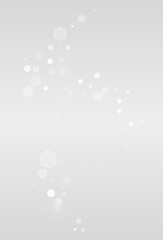 Fototapeta premium Silver Snow Vector Grey Background. Christmas