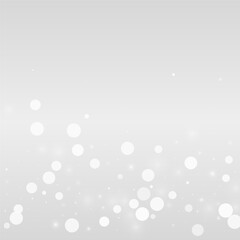Gray Snow Vector Grey Background. New Snowflake