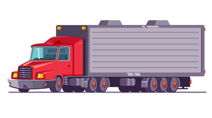 heavy transport truck vector illustration isolated on white background
