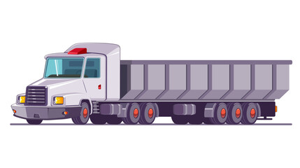 heavy bucket truck transport vector illustration isolated on white background