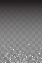 White Snow Vector Transparent Background.