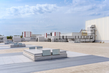 The air conditioning and ventilation system of a large industrial facility