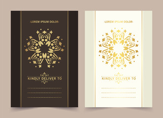 luxury ornament border decoration invitation card