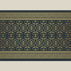 Elegant golden ornamental border template