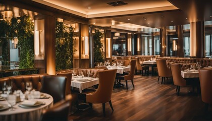 Luxury travel concept featuring fine dining in an exclusive fancy restaurant with exquisite cuisine and great service
