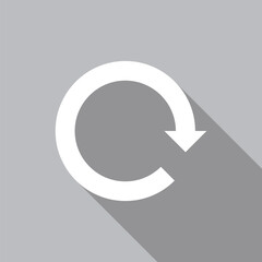 Circle arrow icon. Reload, refresh, rotation, reset, repeat sign symbol. Vector illustration.