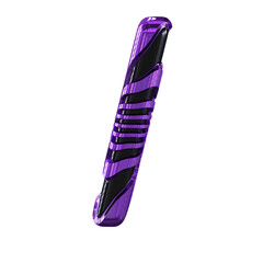 Black symbol with purple straps