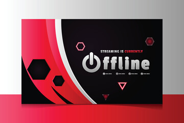 Stream is offline e-sport gaming banner template