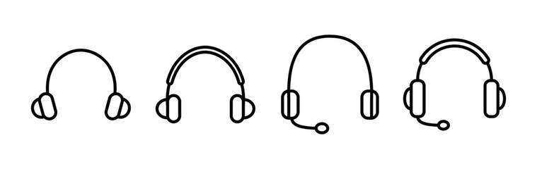 Headphone icon vector. headphones earphones icon. headset